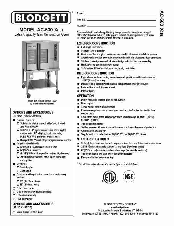 Blodgett Convection Oven AC-500 XCEL-page_pdf